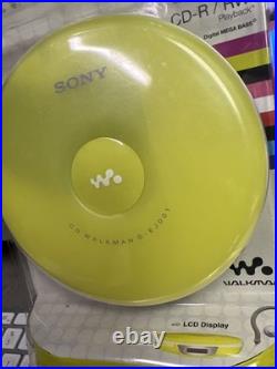 New 2005 Sony Electronics CD Walkman Portable Player D-ej001 Green Sealed