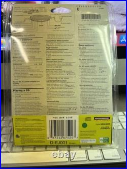 New 2005 Sony Electronics CD Walkman Portable Player D-ej001 Green Sealed