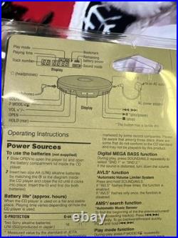 New 2005 Sony Electronics CD Walkman Portable Player D-ej001 Green Sealed