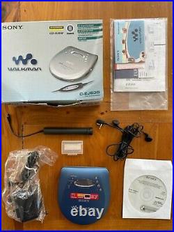 New In Box Sony Walkman D-ej835 Walkman Portable CD Player Blue