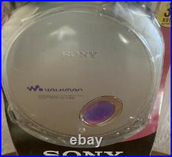New SONY CD WALKMAN D-E350 Portable CD Player Silver CDRW Playback Mega Bass