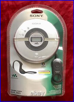 New Sealed Sony D-EJ100 Walkman Portable CD Player + New Batteries