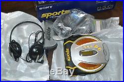 New Sony D-SJ01 Portable CD Player Walkman Discman Sports Yellow