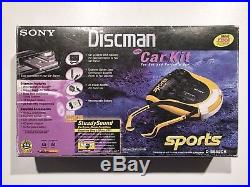 New Sony Sports Discman ESP2 D-ES51 Mega Bass CD Player with Car Kit