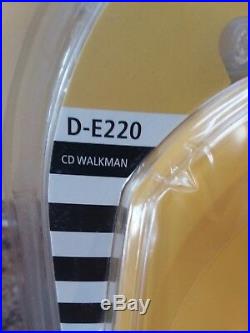 New Sony Walkman CD ESP Max D E220 CD- R Player Mega bass Skip Protection