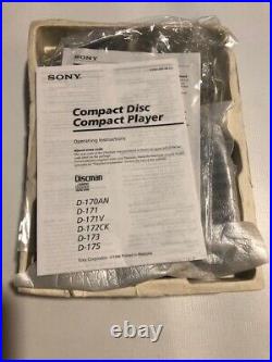 New Vintage Sony D-171 Discman Compact Disc Player CD