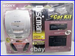 New Vintage Sony Discman Walkman D-E206CK ESP2 Portable CD Player AVLS WithCar kit