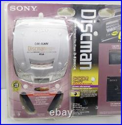 New Vintage Sony Discman Walkman D-E206CK ESP2 Portable CD Player AVLS WithCar kit