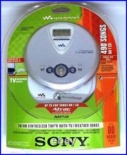 Nib Sony Walkman D-nf400 Atrac3 Mp3 Silver Fm/am Radio CD Player