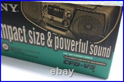 Nice Rare New / NOS Sony CFD-V5 Portable AM/FM Cassette CD Player Mega Bass US