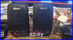 Panasonic portable compact disc player SL -S30 Black Tested & Sony Speakers