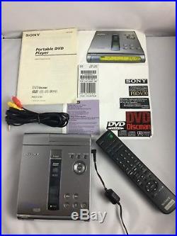 RARE PBD-V30 VINTAGE SONY PORTABLE DVD DISCMAN DIGITAL OUT & RM PBD1 Remote