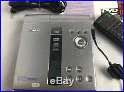 RARE PBD-V30 VINTAGE SONY PORTABLE DVD DISCMAN DIGITAL OUT & RM PBD1 Remote