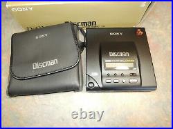 RARE SONY D-303 Discman Portable CD Player + Original BOX Packaging CASE NICE