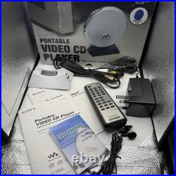 RARE SONY D-VE45 Vintage Portable Video CD Player & Discman Open Box, Good As NEW