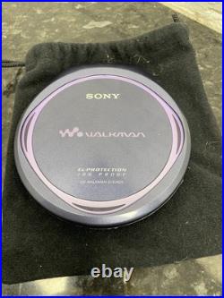 RARE Sony DEJ825 Walkman TESTED Portable CD Player PURPLE VGC D-EJ825
