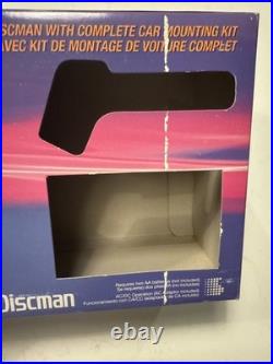 RARE Vintage Sony DiscMan Portable CD Player Mega Bass Car Kit D-142CK NEW