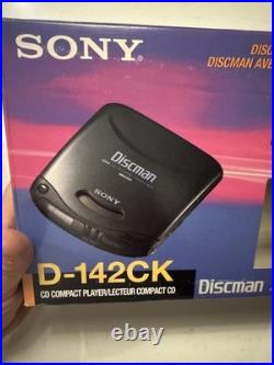 RARE Vintage Sony DiscMan Portable CD Player Mega Bass Car Kit D-142CK NEW