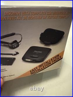 RARE Vintage Sony DiscMan Portable CD Player Mega Bass Car Kit D-142CK NEW