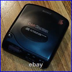 RAREVintage Sony D-180K Car Discman Dual Damper Anti-Shock Mechanism CD Player