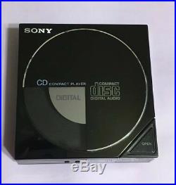 Rare 80's SONY D-5A Portable CD Player & D50 Power Adapter / Working unit. Japan