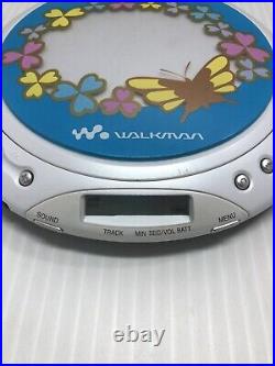 Rare Sony Walkman D-EQ550 Portable Personal CD Player Flowers Works Great