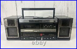 Rare Vintage Sony Cfd-5 Boombox Radio CD Cassette Player Video