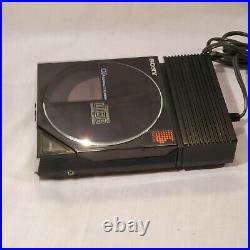 Rare Vtg 1984 Sony D-50 First Discman CD Player with AC-D50 AC Adapter Mount