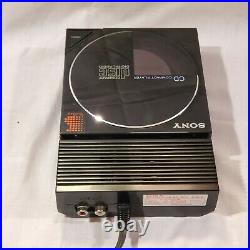 Rare Vtg 1984 Sony D-50 First Discman CD Player with AC-D50 AC Adapter Mount