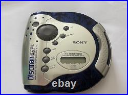 Retro Sony Blue Sport Discman Portable CD Player (D-ES55) RARE COLOURING