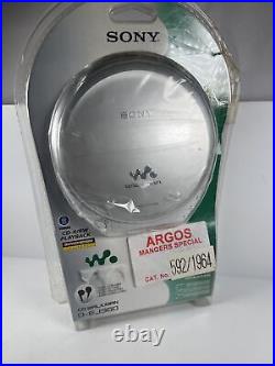 Retro Sony DEJ360 Silver CD Walkman Portable CD Player (D-EJ360/SCC)