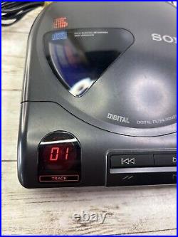 Retro Sony Discman Digital D-600 Compact Disc CD Player With Box Free Postage