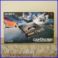 SONY CAR DISCMAN D-808K Portable CD Complete in Box UNTESTED AS IS Powers On