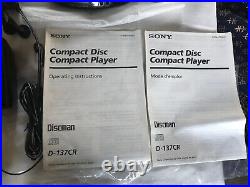 SONY CD Compact Player Remote Control D-137CR Discman