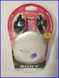 SONY CD WALKMAN D-E350 PORTABLE PSYC ESP MAX CD PLAYER SILVER NEWithSEALED NOS