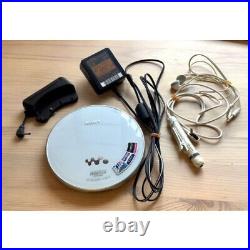 SONY CD WALKMAN D-NE730 White Confirmed Operation(AC adapter) limited From JP