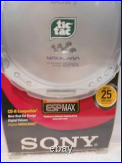 SONY CD WALKMAN SEALED VINTAGE TIC TAC EDITION! D-E220 SILVER With HEAD PHONES