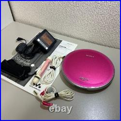 SONY CD Walkman D-NE730 Pink Personal CD Player withRemote Control