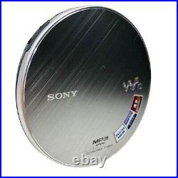 SONY CD Walkman D-NE830 Portable CD Player Silver Tested Working Used