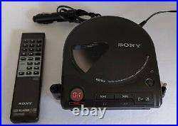 SONY D-160 Portable CD Player With Adapters /Remote & Remote Sensor/ Mount Plate