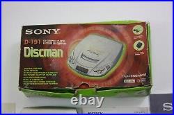 SONY D-191 CD Player Discman Tested Working VINTAGE Very Rare Walkman BOXED