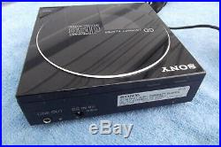 SONY D-5 CD Compact Disc Player with Adapter and cable Functional MINT