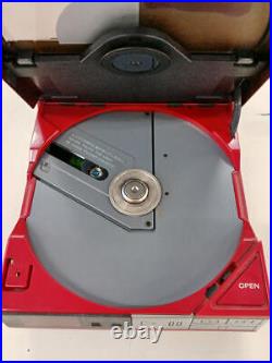 SONY D-50 AC-D50 Set Portable CD Player Red JUNK