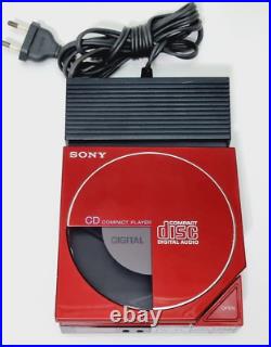 SONY D-50 Compact Disc Player Discman Rare Red Edition NOT WORKING