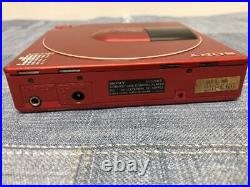 SONY D-50MK II Discman Compact Disc Player Rare Red JP Made in Japan with BP-100