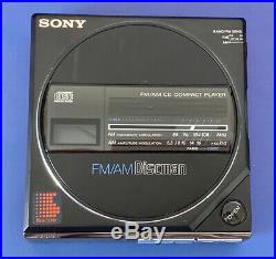 SONY D-77 Discman Portable FM/AM CD Player Working Vintage Rare D55T D77