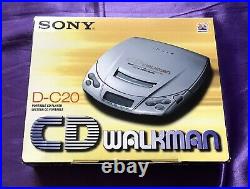 SONY D-C20 Portable CD Player Boxed BRAND NEW / RARE / FREE SHIPPING