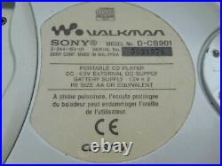 SONY D-CS901 S2 Sports Walkman / Discman / MP3 CD Player White in VGC