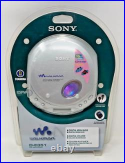 SONY D-E351 Silver CD Walkman EXP MAX CD-R/RW 33HR Stamina New Factory Sealed