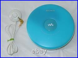 SONY D-EJ002 Walkman Portable CD Player Blue USED working